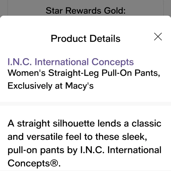 NEW! never Worn. INC Straight Leg Pull On Pant - Picture 4 of 5